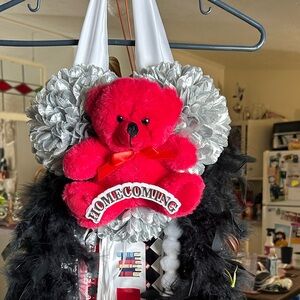Homecoming Party Decoration with Red Teddy Bear
